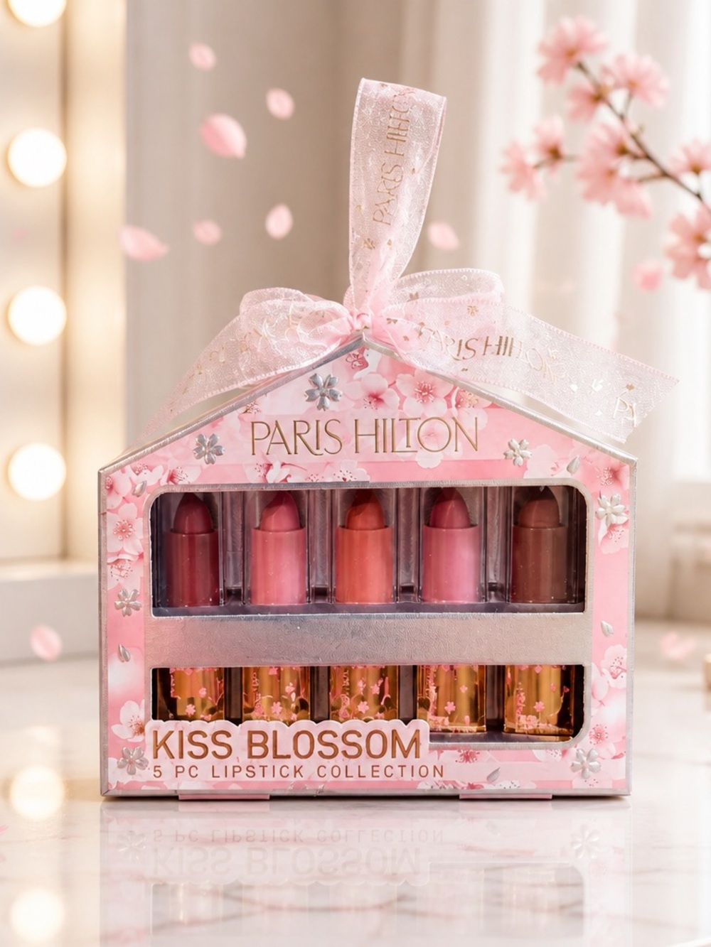 Paris Hilton Kiss Blossom 5-Piece Lipstick Collection New
